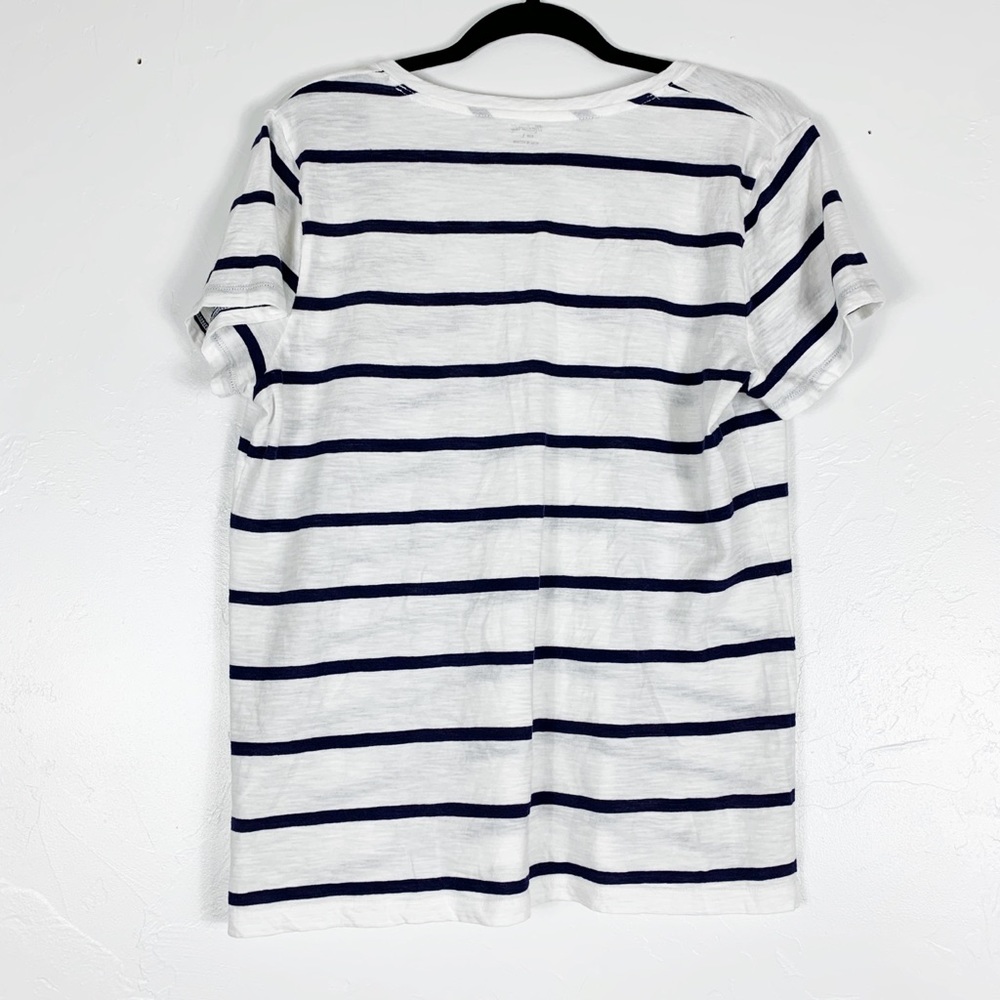 MADEWELL Navy & White Striped Top Size L - Picture 6 of 6